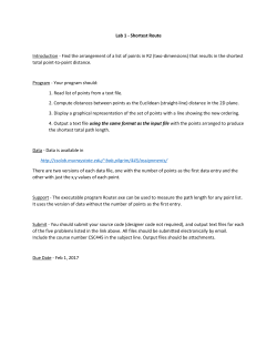 Lab 1 - Shortest Route Introduction - Find the arrangement of a list of
