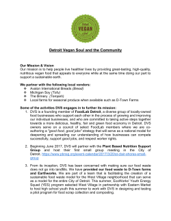 Detroit Vegan Soul and the Community