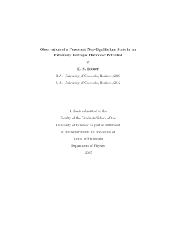 Observation of a Persistent Non-Equilibrium State in an Extremely