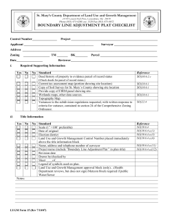 boundary line adjustment plat checklist