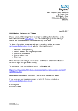 5. NHS Choices Memo
