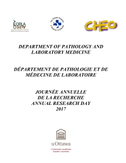 annual research day program - Faculte de medecine | Faculty of