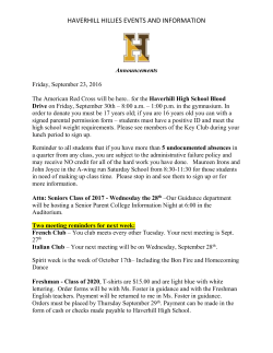 haverhill hillies events and information