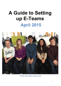 A Guide to Setting up E-Teams