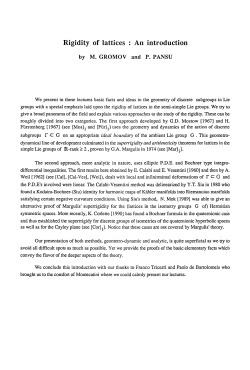 Rigidity of lattices: An introduction