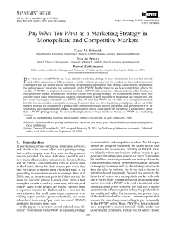 Pay What You Want as a Marketing Strategy in Monopolistic and