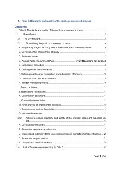 B. Development of procurement strategy