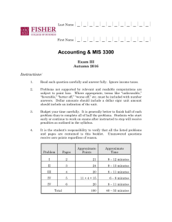 Exam III