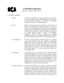 BCA BBQ Contest Rules