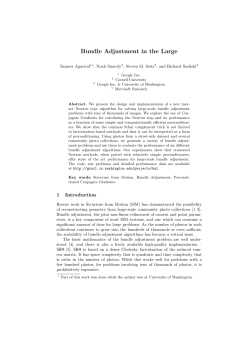 Bundle Adjustment in the Large - Washington
