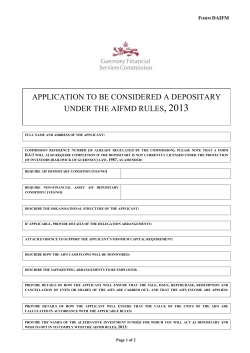 Form DAIFM - Guernsey Financial Services Commission