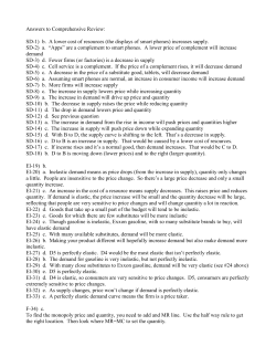 Answers to Comprehensive Final Review