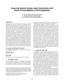 Assuring System Goals under Uncertainty with Active Formal Models