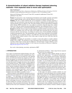 A characterization of robust radiation therapy treatment planning