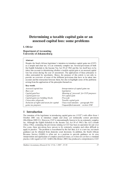 Determining a taxable capital gain or an assessed capital loss
