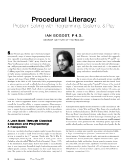 Procedural Literacy