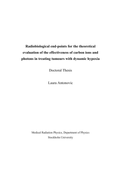 Radiobiological end-points for the theoretical