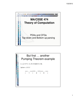 MA/CSSE 474 Theory of Computation But first - Rose