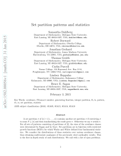 Set partition patterns and statistics