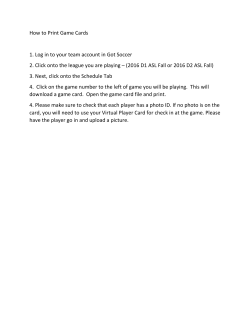 How to Print Game Cards 1. Log in to your team account in Got
