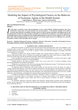 Modeling the Impact of Psychological Factors on the