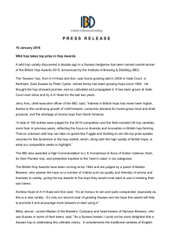 IBD Hop Awards - Institute Of Brewing and Distilling