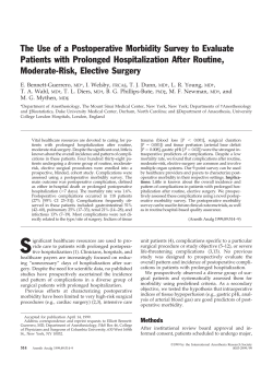 The Use of a Postoperative Morbidity Survey to Evaluate