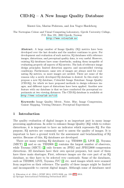 CID:IQ &ndash; A New Image Quality Database
