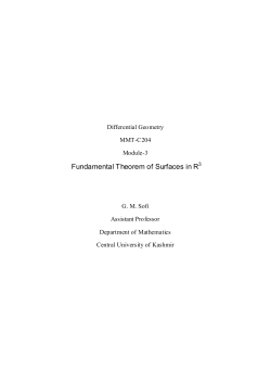 Fundamental Theorem of Surfaces in R