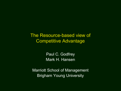 The Resource-based view