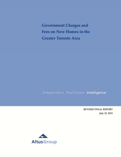 Government Charges and Fees on New Homes in the Greater