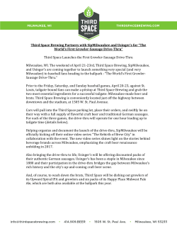 The World`s First Growler-Sausage Drive-Thru