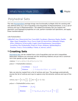 Polyhedral Sets