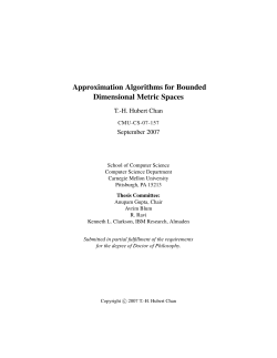 Approximation Algorithms for Bounded Dimensional Metric Spaces