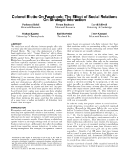 Colonel Blotto On Facebook: The Effect of Social