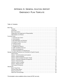General Aviation Airport Emergency Plan Template only