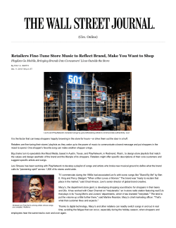 Retailers Fine-Tune Music to Reflect Brand, Make