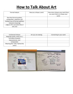 How to Talk About Art