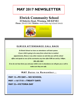MAY 2017 NEWSLETTER