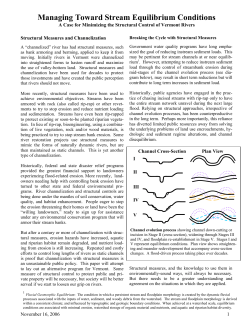 Managing Toward Stream Equilibrium Conditions