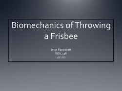 Biomechanics of Throwing a Frisbee