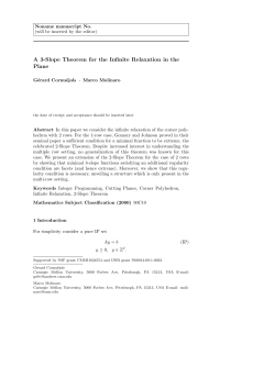 A 3-Slope Theorem for the Infinite Relaxation in the Plane