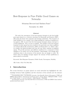Best-Response in Pure Public Good Games on