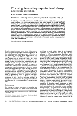 IT strategy in retailing: organizational change and future direction