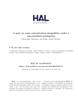 A note on some concentration inequalities under a non