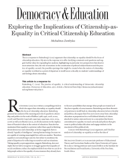 Exploring the Implications of Citizenship-as