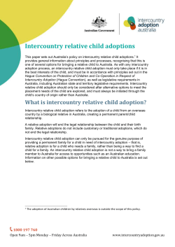 Intercountry relative child adoptions