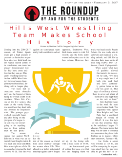Hills West Wrestling Team Makes School H i s t o r y