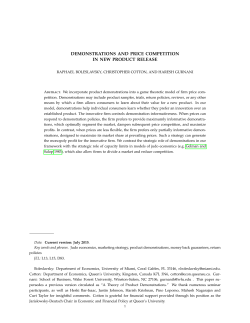 demonstrations and price competition in new product