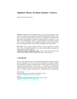 Algebraic Theory of Linear Systems: A Survey